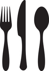 Fine Dining Elegance Fork and Knife Vector Icon for Culinary Class 