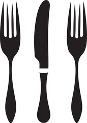 Utensil Elegance Badge Vector Design for Sophisticated Culinary Representation 