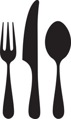 Gourmet Dining Insignia Fork and Knife Icon in Vector Artistry 