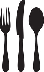 Elegant Dining Emblem Fork and Knife Icon in Vector Artistry 
