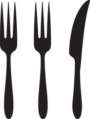Flavor Fusion Symbol Vector Design for Culinary Harmony with Fork and Knife 