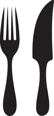 Gourmet Gastronomy Insignia Fork and Knife Vector Icon for Culinary Excellence 