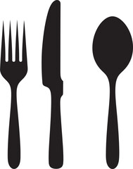 Epicurean Etiquette Emblem Fork and Knife Vector Icon for Culinary Elegance 
