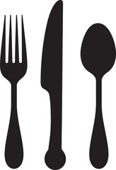 Gourmet Dining Insignia Fork and Knife Vector Icon for Culinary Class 