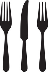 Epicurean Etiquette Emblem Fork and Knife Icon in Vector Artistry 