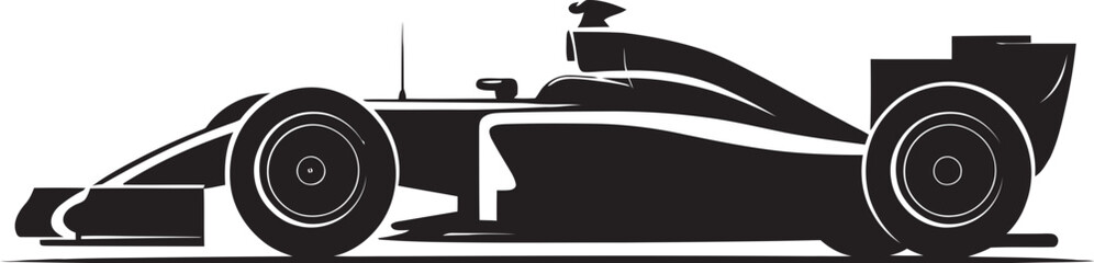 Precision Pursuit Badge Racing Car Vector Logo for Formula 1 Excellence 