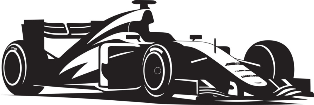Nitro Surge Badge Racing Car Vector Logo for Formula 1 Power 