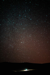 The starry night sky in Morroco.
