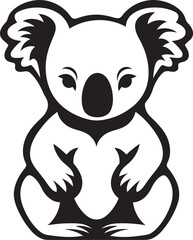 Fototapeta premium Arboreal Ambassador Crest Koala Vector Design for Environmental Harmony 