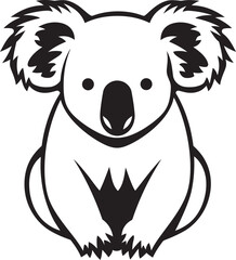 Tree Top Treasure Insignia Koala Vector Icon for Environmental Awareness 