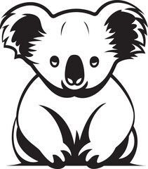 Eucalyptus Elegance Crest Vector Logo for Koala Conservation 