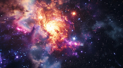 Fototapeta premium Artificially generated the Big Bang