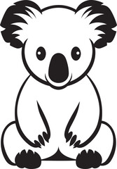 Bamboo Browsing Crest Vector Logo for Koala Conservation 