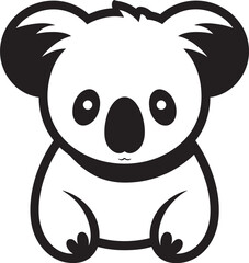 Fluffy Foliage Crest Koala Vector Design for Environmental Awareness 