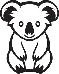 Eucalyptus Elegance Crest Koala Vector Icon for Stylish Harmony 
