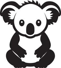 Eucalyptus Elegance Badge Koala Vector Design in Stylish Harmony 