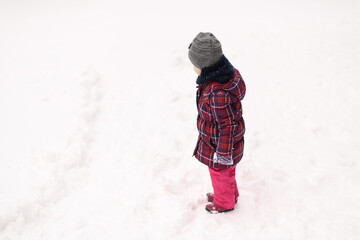 Little Girl Having Fun in the Snow