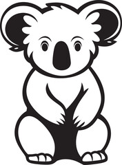 Obraz premium Eucalyptus Emissary Crest Vector Design for Koala Conservation 
