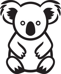 Fluffy Foliage Badge Vector Design for Koala Conservation 