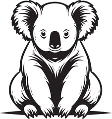 Furry Foliage Insignia Koala Vector Icon for Environmental Awareness 