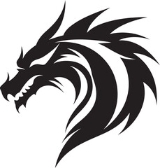 Obraz premium Imperial Guardian Crest Kuei Dragon Vector Icon in Mythical Splendor 