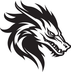 Celestial Guardian Badge Vector Design for Kuei Dragon Protection 