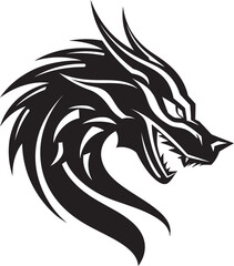 Obraz premium Harmonious Horns Crest Vector Logo for Kuei Dragon Harmony 