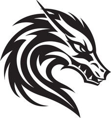 Fototapeta premium Ethereal Serpent Insignia Kuei Dragon Vector Icon in Mythical Harmony 
