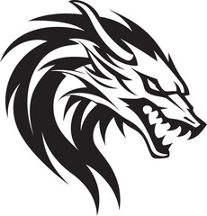 Ethereal Serpent Insignia Kuei Dragon Vector Icon in Mythical Harmony 