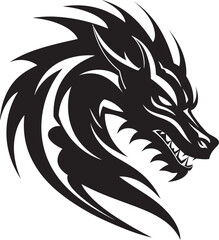 Celestial Scales Insignia Vector Logo for Kuei Dragon Divine Power 