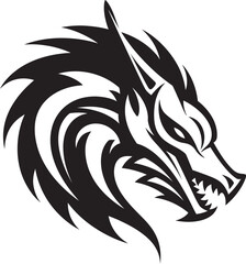 Ethereal Serpent Crest Kuei Dragon Vector Icon in Mythical Design 