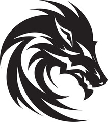 Eastern Emissary Emblem Kuei Dragon Vector Logo in Oriental Majesty 