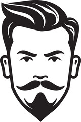 Modern Masculinity Insignia Stylish Male Face Vector Icon for Contemporary Appeal 