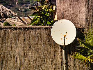 Satellite dish outdoors