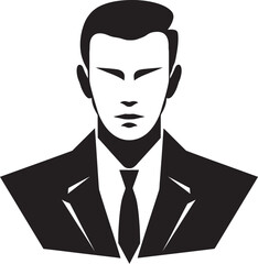 Timeless Profile Crest Classic Male Face Vector Icon for Enduring Style 