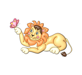 The illustration is done by hand in a cartoon style. 3D stiker.