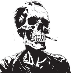 Retro Respite Insignia Elegant Skeleton Design for Smoking Gentleman 
