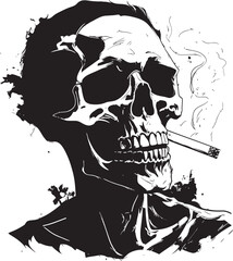 Retro Resplendence Badge Vector Design for Smoking Gentleman Icon with Timeless Style 