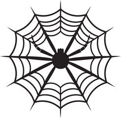 Fototapeta premium Arachnid Aura Crest Vector Spider with Spider Web Icon for Mystique 