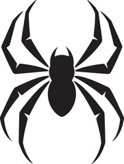 Eight Legged Majesty Crest Elegant Spider and Web Vector for Graceful Impact 