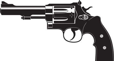 Contemporary Caliber Crest Fashionable Revolver Design for Iconic Branding 