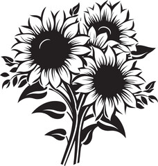 Blossom Brilliance Crest Cheerful Sunflowers Design for Natural Appeal 