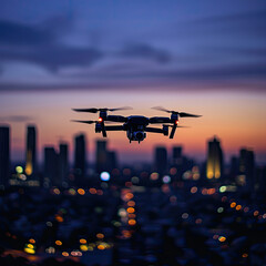 The Drone Buzzing Through the Shadowy Urban Sky