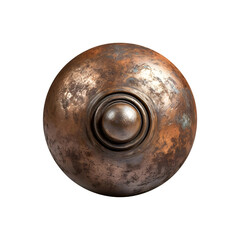 Old metal door handle or rusty knob isolated on transparent and white background - obrazy, fototapety, plakaty
