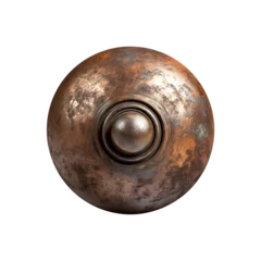 Foto op Plexiglas Old metal door handle or rusty knob isolated on transparent and white background © Creative optiplex