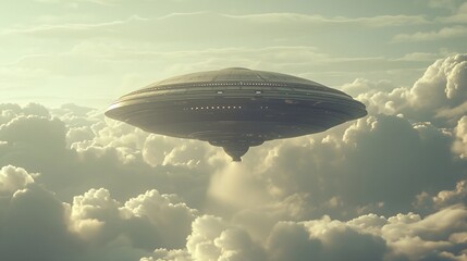 Fototapeta premium a large object floating in the sky