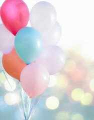 Fototapeta na wymiar Colorful balloons decoration, party celebration concept