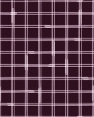 Hand drawn black and white plaid pattern. Check, square seamless background. Line art freehand grid vector outline texture. 