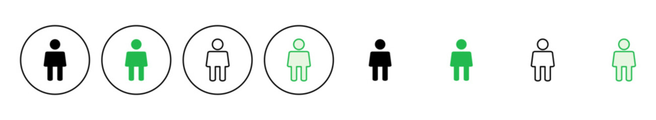 Man icon set. male icon vector. human symbol