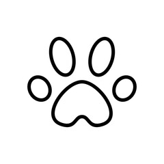 paw print icon symbol vector template